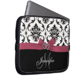 Mit Monogramm schwarze Laptopschutzhülle (Vorne Rechts)