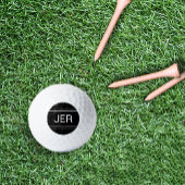 Mit Monogramm Schwarze Vorlage Personalisiert Golf Golfball