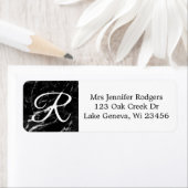 Mit Monogramm schwarzer Marmor (Insitu)