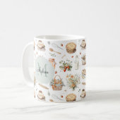 Mit Monogramm schwarzes Erdbeerland Kaffeetasse (Vorderseite Links)