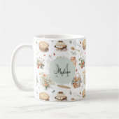 Mit Monogramm schwarzes Erdbeerland Kaffeetasse (Links)