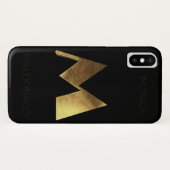 Mit Monogramm schwarzes Gold der Case-Mate iPhone Hülle (Rückseite (Horizontal))