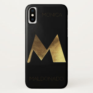 Mit Monogramm schwarzes Gold der Case-Mate iPhone Hülle
