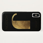 Mit Monogramm schwarzes Gold der Case-Mate iPhone Hülle (Rückseite (Horizontal))