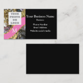 Mit Monogramm Schwarzes und Goldschmuck und -logo Visitenkarte (Vorne/Hinten)