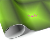 Mit Monogramm Schwarzes zum Grün Geschenkpapier (Rolleneckpunkt)