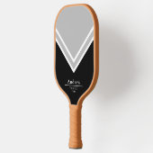 Mit Monogramm Schwarzweiß-Monogramm Pickleball Schläger (Links)
