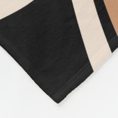Mit Monogramm Schwarzweißcreme-Marmor Swirl-Muster Fleecedecke (Ecke)