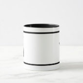 Mit Monogramm Schwarzweißdesign Tasse (Zentrum)