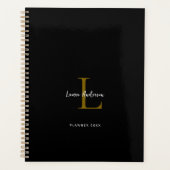 Mit Monogramm Schwarzweißplaner Planer (Vorderseite)