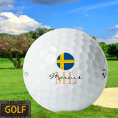 Mit Monogramm schwedische Flagge & Schweden Golf B Golfball