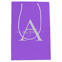 Mit Monogramm Script Amethyst | Minimalistisches E