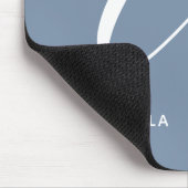 Mit Monogramm Script Letter A Blue Mousepad (Ecke)