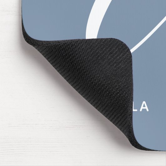 Mit Monogramm Script Letter A Blue Mousepad (Ecke)