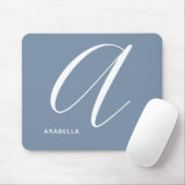 Mit Monogramm Script Letter A Blue Mousepad (Mit Mouse)
