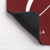 Mit Monogramm Script Letter A Burnt Umber Mousepad (Ecke)