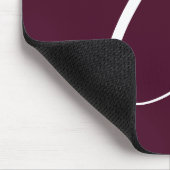 Mit Monogramm Script-Letter C Burgund Mousepad (Ecke)