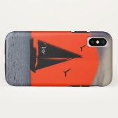 Mit Monogramm Segelboot Case-Mate iPhone Hülle (Rückseite (Horizontal))