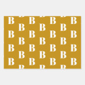 Mit Monogramm Senf Bronze-Farbton nach Maß Geschenkpapier Set (Vorderseite 2)