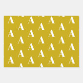 Mit Monogramm Senf Bronze-Farbton nach Maß Geschenkpapier Set (Vorderseite)