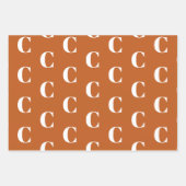 Mit Monogramm Senf Bronze-Farbton nach Maß Geschenkpapier Set (Vorderseite 3)