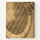 Mit Monogramm Sepia-akustische Gitarre Notizblock (Rückseite)