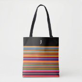 Mit Monogramm Serape Strip Tote Bag Tasche (Vorderseite)