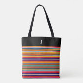 Mit Monogramm Serape Strip Tote Bag Tasche (Rückseite)