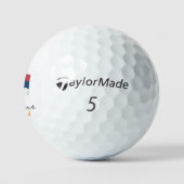 Mit Monogramm serbische Fahne & Serbiens Golf Ball (Logo)