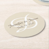 Mit Monogramm Set von Untersetzer aus Papier (Angewinkelt)