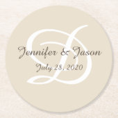 Mit Monogramm Set von Untersetzer aus Papier (Vorderseite)