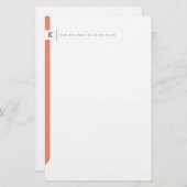 Mit Monogramm Sidebar Briefpapier (Vorne/Hinten)