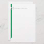 Mit Monogramm Sidebar Briefpapier (Vorne/Hinten)