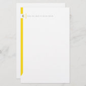Mit Monogramm Sidebar Briefpapier (Vorne/Hinten)