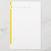 Mit Monogramm Sidebar Briefpapier (Vorderseite)