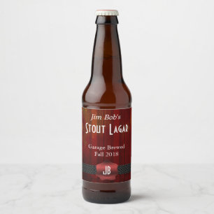 Mit Monogramm Siegel Beerenlabel Bierflaschenetikett