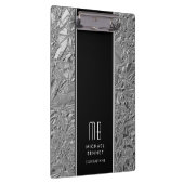 Mit Monogramm Silbermetall Klemmbrett (Rechts)