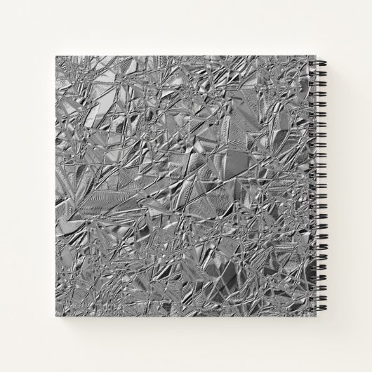 Mit Monogramm Silbermetallgeschäft Notizblock (Rückseite)