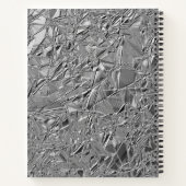 Mit Monogramm Silver Metallic Business Notebook Notizblock (Rückseite)