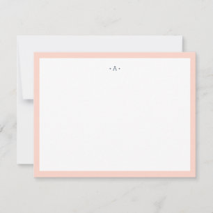 Mit Monogramm Single Letter Monogram Blue Strichen Mitteilungskarte