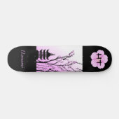 Mit Monogramm Skateboard für Japanisch Cherry Blos (Horizontal)