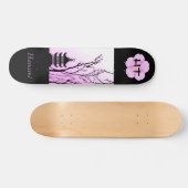 Mit Monogramm Skateboard für Japanisch Cherry Blos (Horizontal)