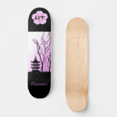 Mit Monogramm Skateboard für Japanisch Cherry Blos (Vorderseite)