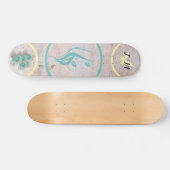 Mit Monogramm Skateboard "Hübsch Girl"-Silhouette (Horizontal)