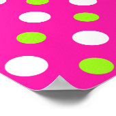 Mit Monogramm Skater Rosa - grüne Polka-Punkte Poster (Ecke)