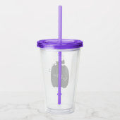 Mit Monogramm Skript für einfachen Pumpkin-Patch Acryltrinkbecher (Rechts)