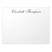 Mit Monogramm Skript Notizblock (Vorderseite)