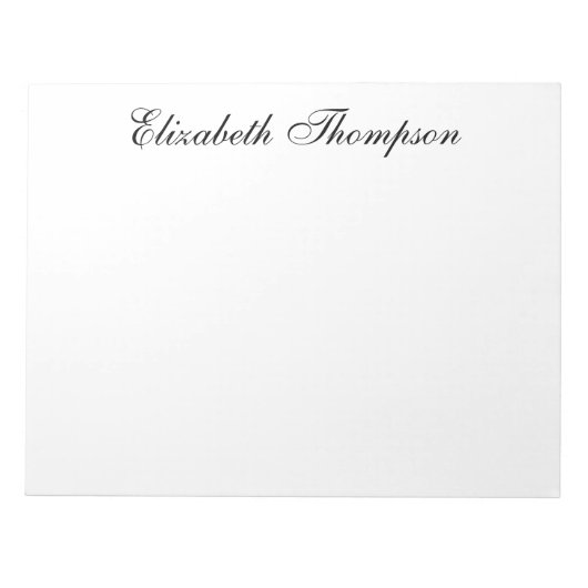 Mit Monogramm Skript Notizblock (Vorderseite)