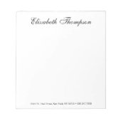 Mit Monogramm Skript Notizblock (Vorderseite)