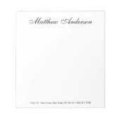 Mit Monogramm Skript Notizblock (Vorderseite)